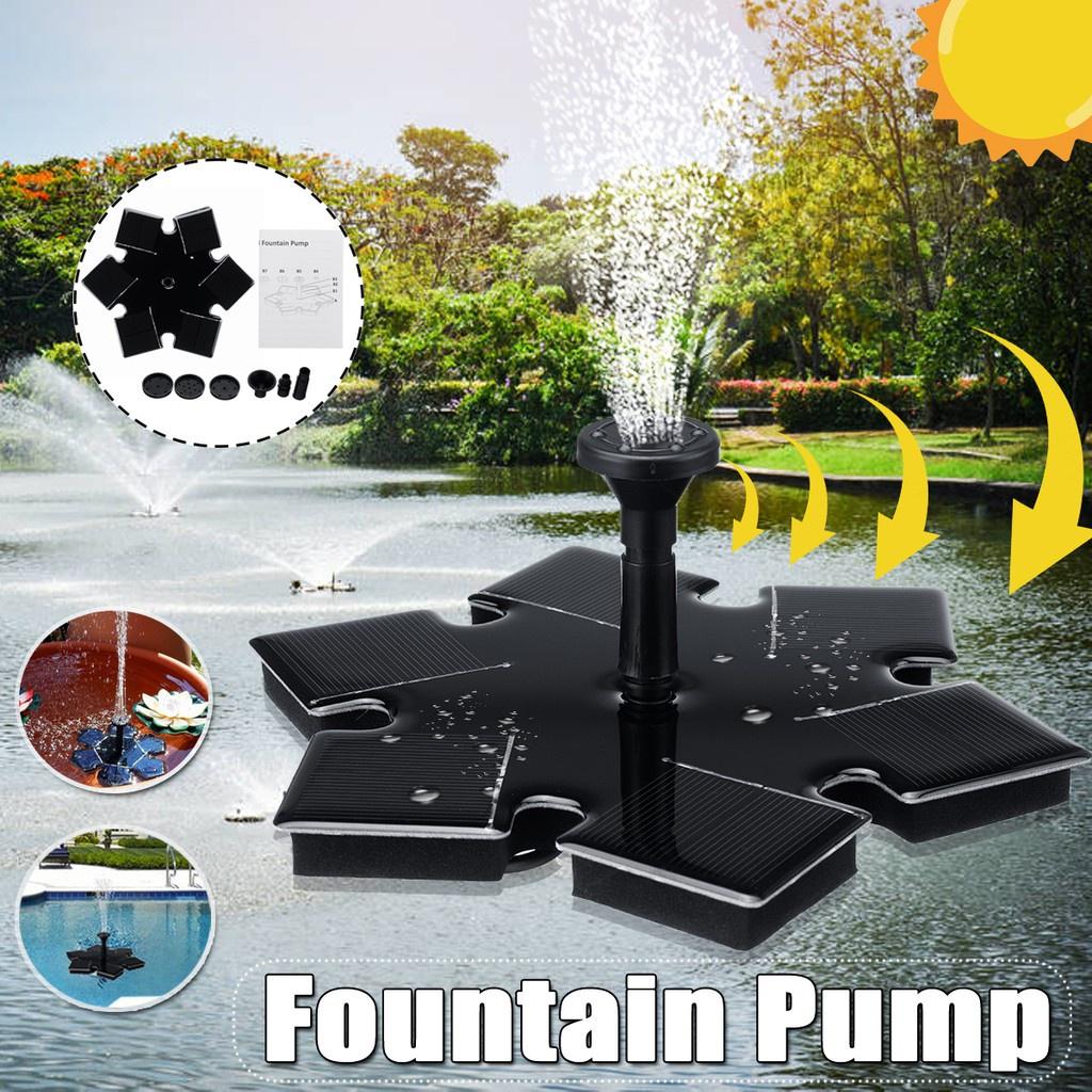 DC 5V IP68 Waterproof 1.4w Solar Panel Power Fountain Water Pump Submersible Watering Floating Pump Pool Pond Waterfall Floating Garden