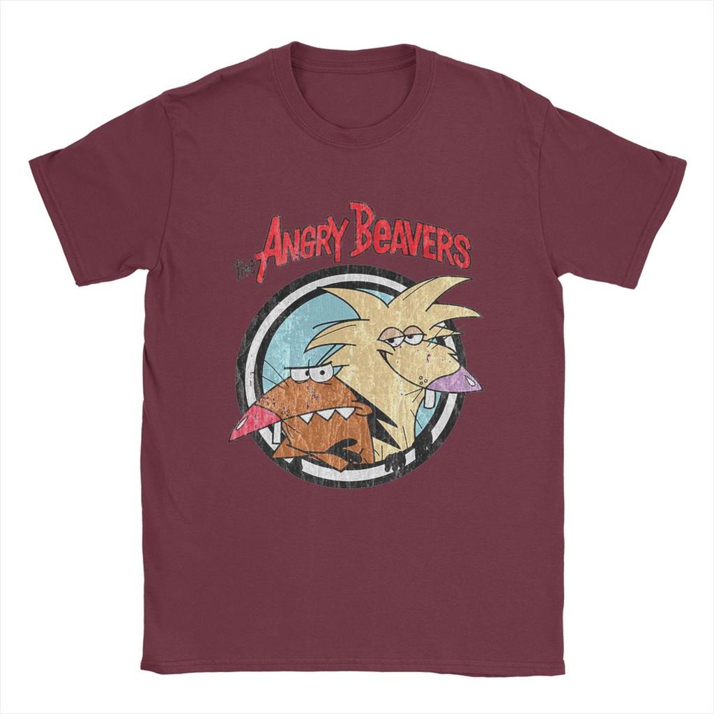 Angry Beavers T Shirt for Men Cotton Novelty T-Shirt Crewneck Tees Short Sleeve Clothes Summer