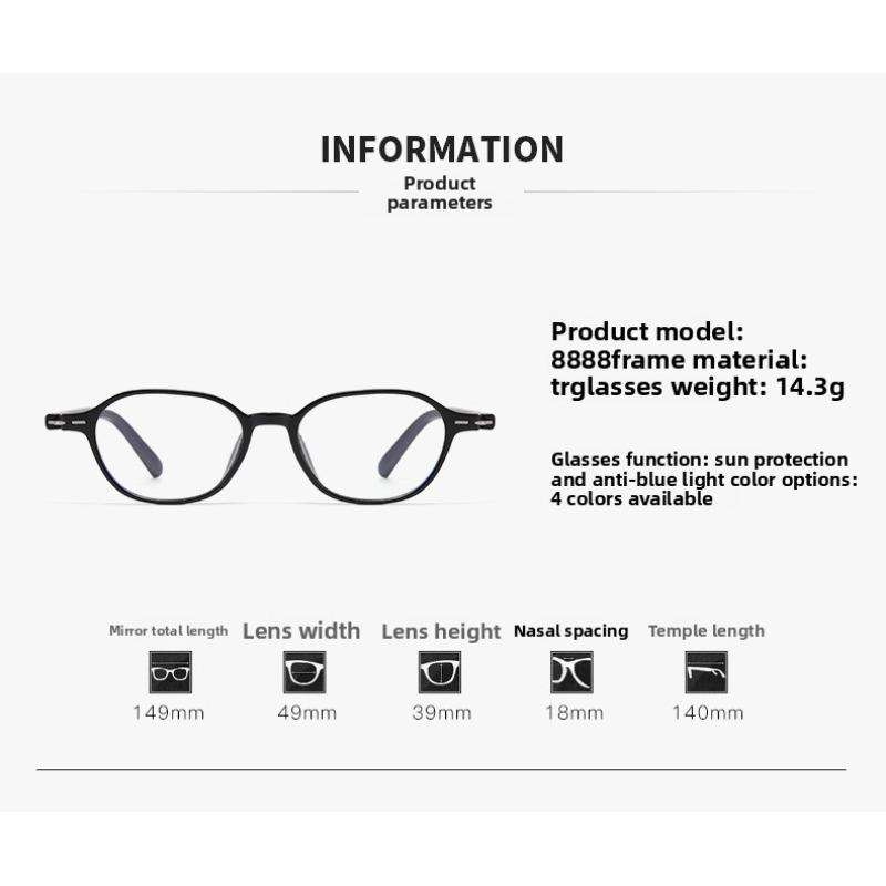 Stylish Oval-Frame Anti-Blue Light Photochromic Reading Glasses Unisex Minimalist Ultra-Light Presbyopia Eyewear 0 To +4.0