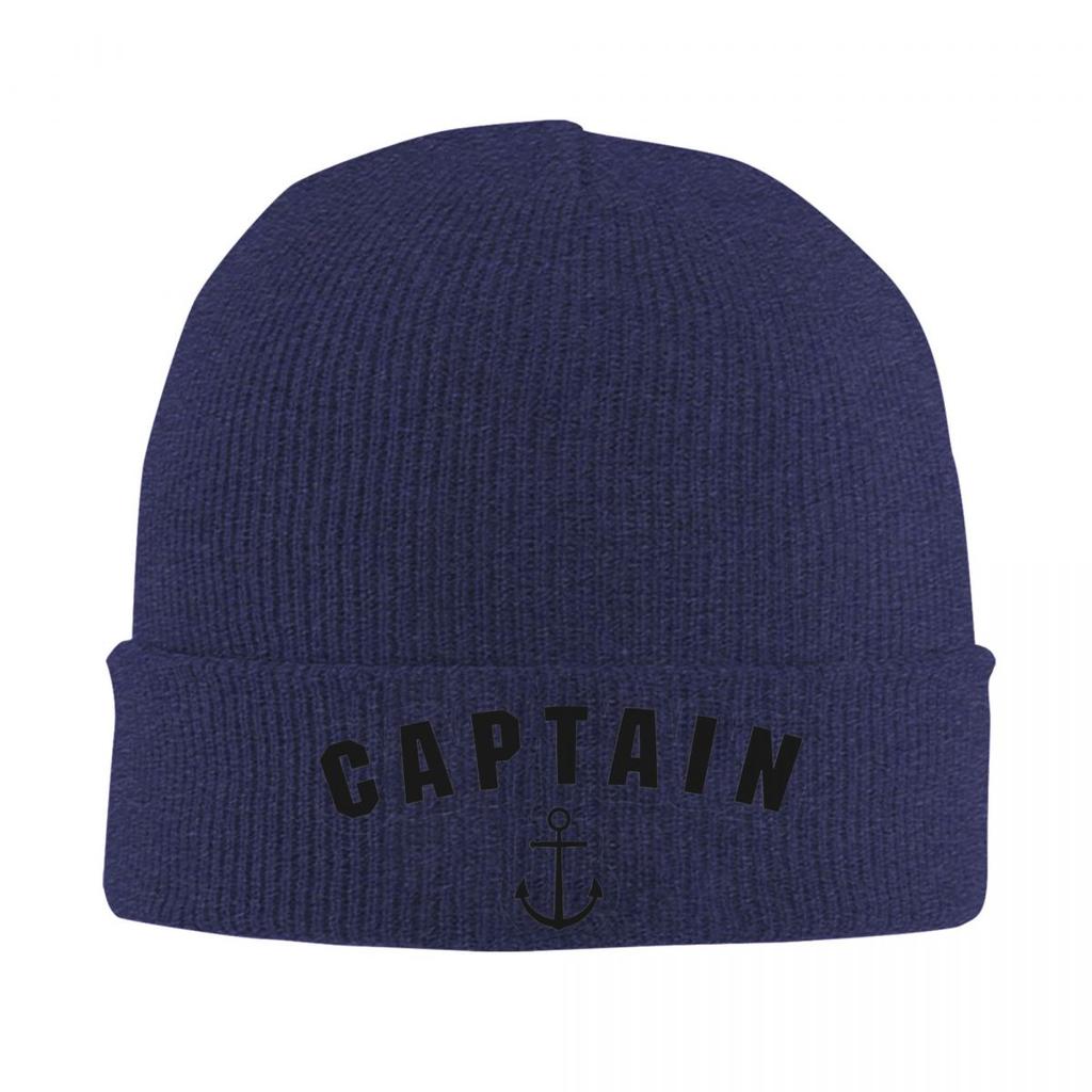Captain Anchor Warm Knitted Cap Hip Hop Bonnet Hat Autumn Winter Outdoor Beanies Hats for Unisex Adult