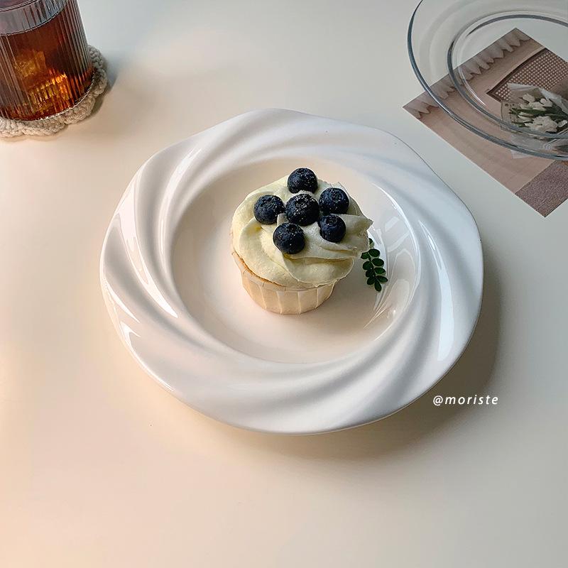 Hochwertige weiße Keramik Dessert- und Pastateller für den Hausgebrauch