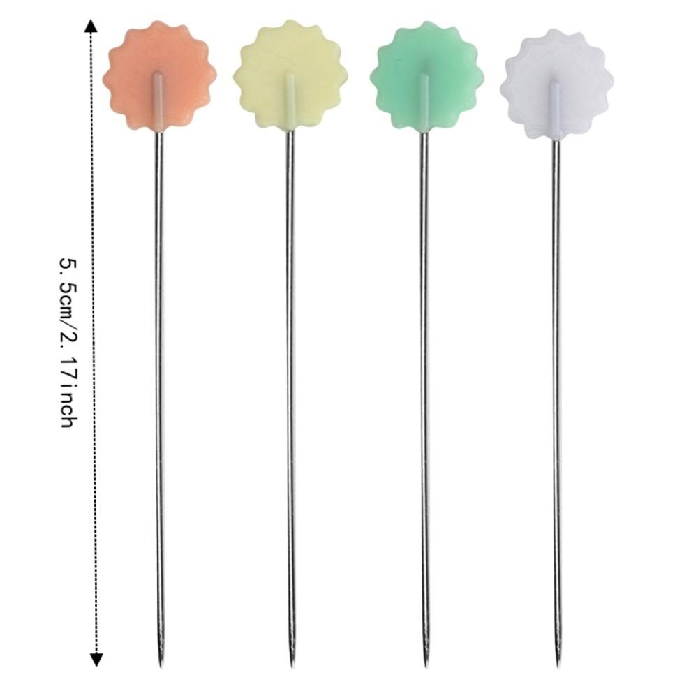 200pcs Multicolor Straight Pins Flower Head Craft Positioning Pins Quilting Pins  For Crafting