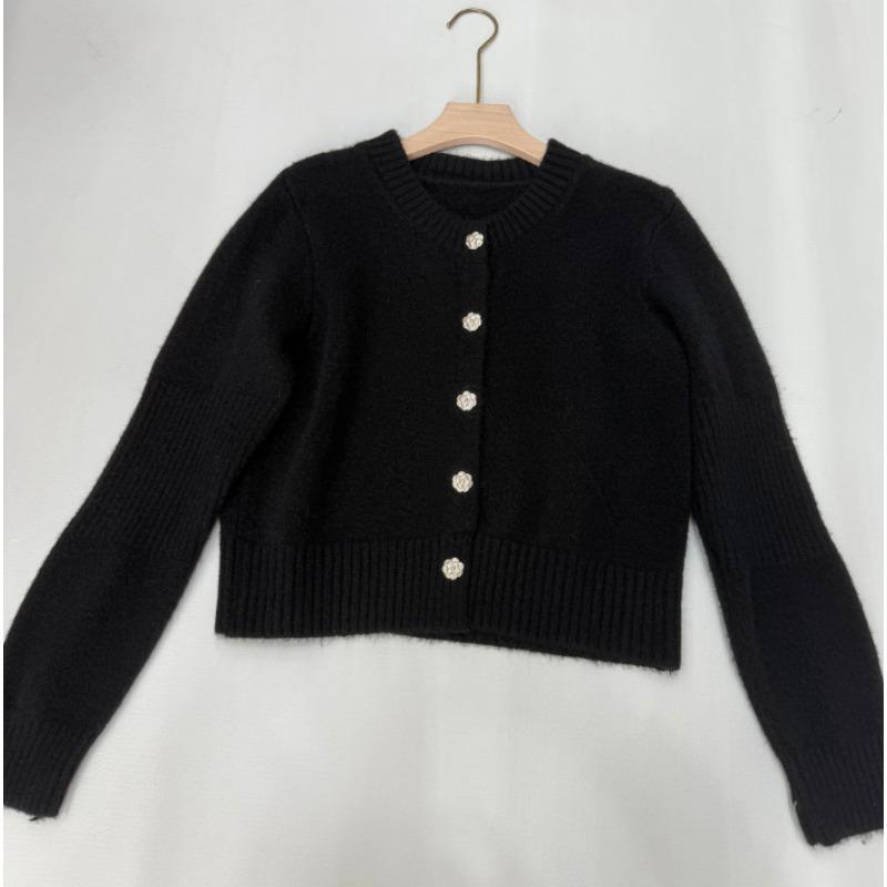 

Маленький короткий однобортный вязаный кардиган женский осенне-зимний новый универсальный свитер куртка топ