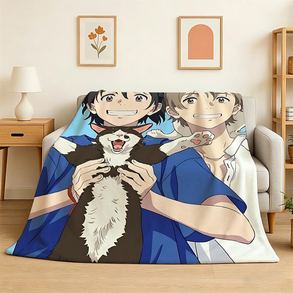 Anime Stranger by the Shore Throw 240g Flannel Blanket Lightweight Soft Skin-friendly Summer Thin Throw Blanket 75X95CM