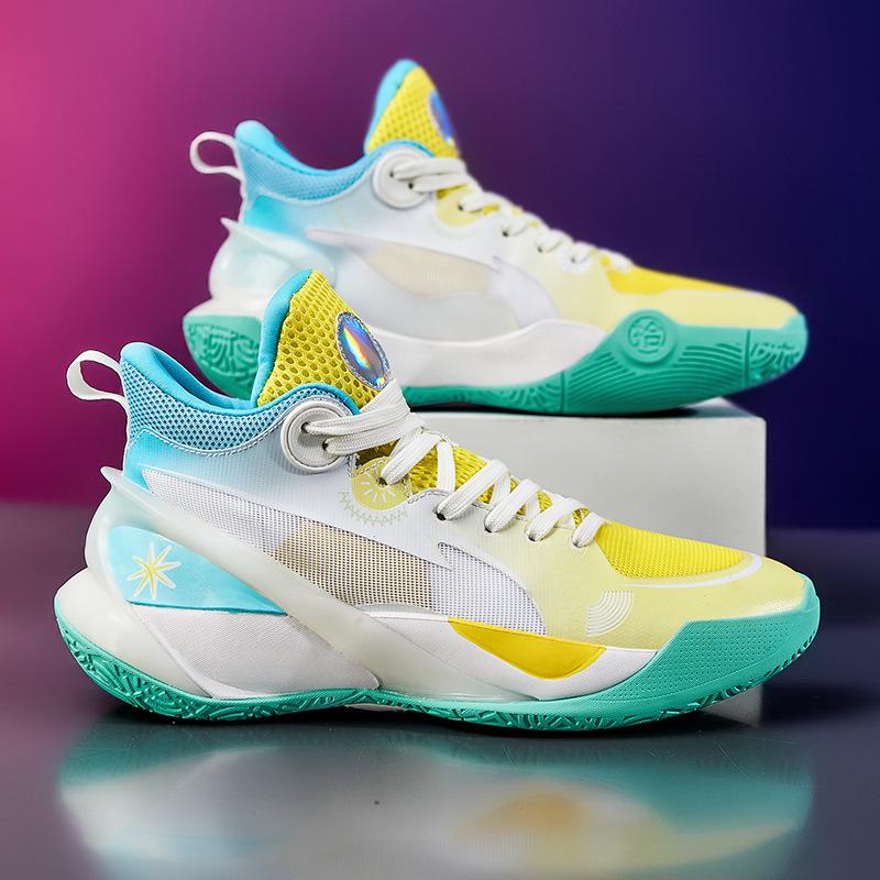 Sonic 10 Basketballschuhe Herren und Damen Mesh Atmungsaktiv Stoßdämpfend Weiche Sohle Sneaker Strapazierfähige Sneaker Praktische Kampfstiefel