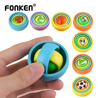 FONKEN 3D Decompression Fidget Toy Novelty Hand Spinner Gyroscope Ball Fingertip Fidget Spinner Sports Children's Toys Autism ADHD Gift