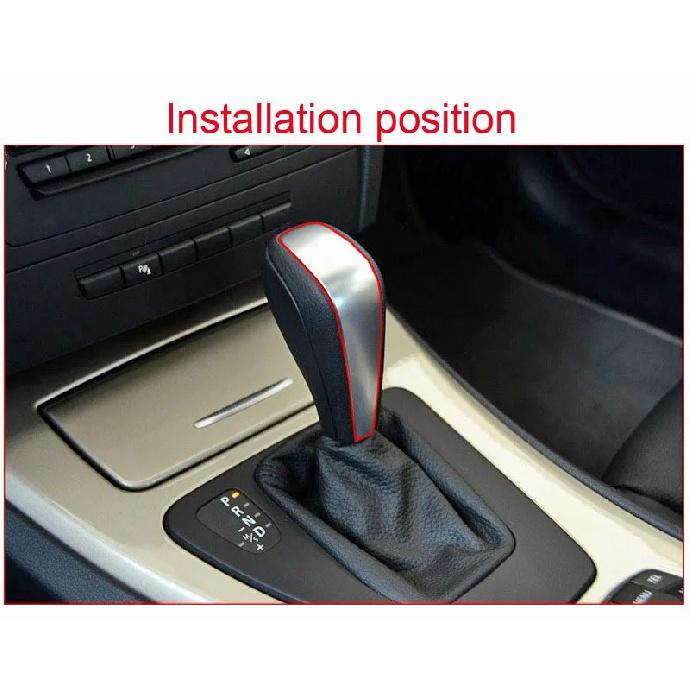 Carbon Fiber Look ABS Gear Shift Knob Head Cover Trim For BMW 1 3 X1 Series E87 E90 E92 E93 E84 Car Accessories