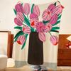 Artist A-Agathe S-Singer Throw Flannel Throw Blanket, Lightweight Cozy, Durable Washable Cute Cool