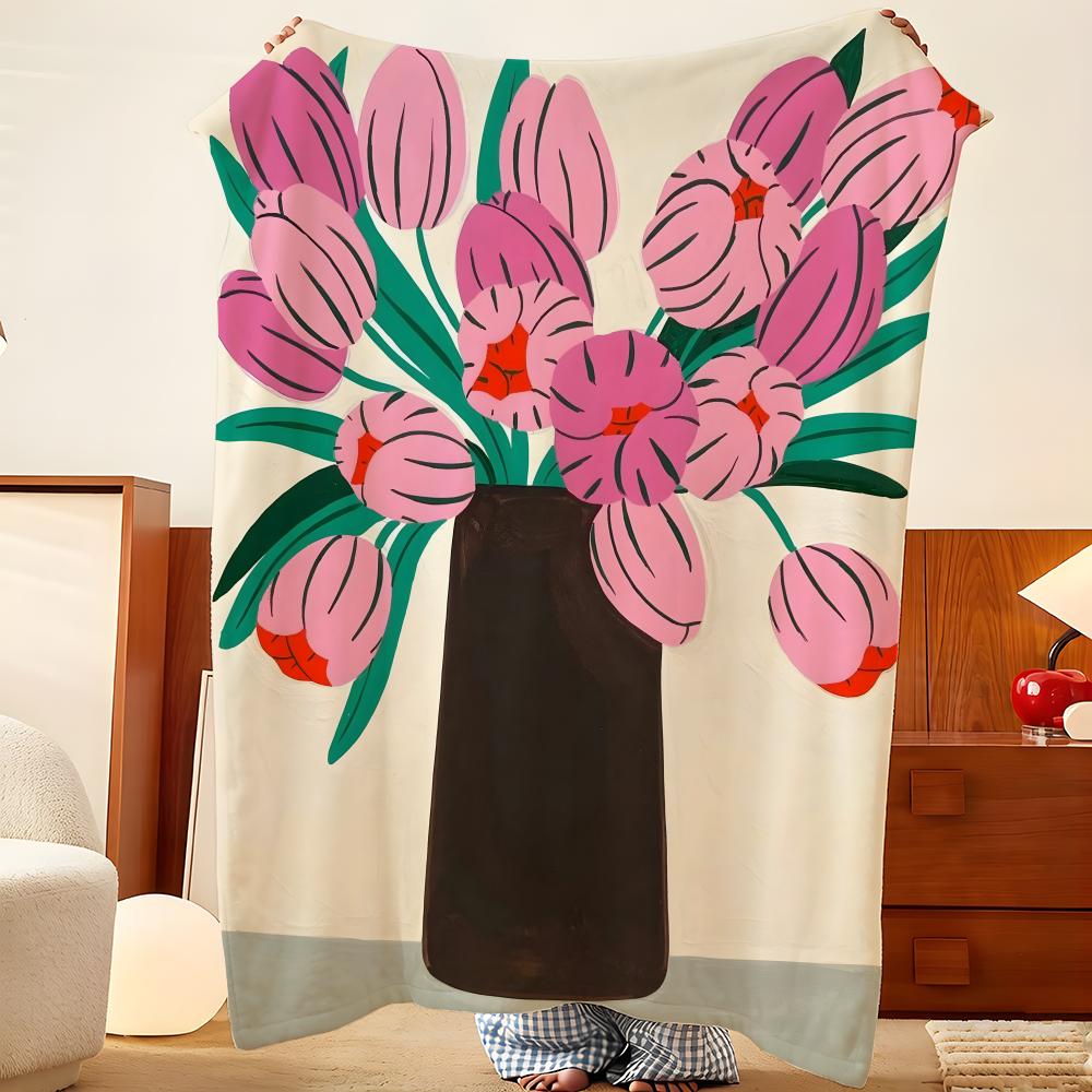 Artist A-Agathe S-Singer Throw Flannel Throw Blanket, Lightweight Cozy, Durable Washable Cute Cool