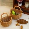 Boho Chic Wall Hanging Basket Handcrafted for Kitchen Storage and Ginger Holder