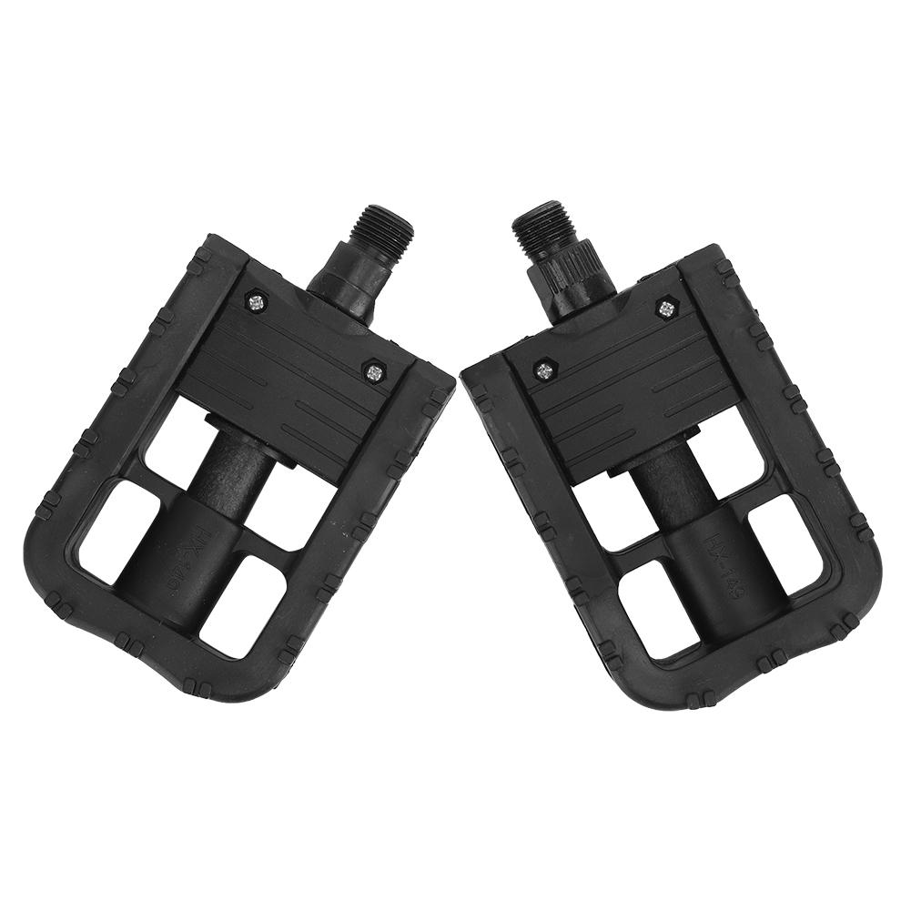 Vintage Folding Mountain Bike Pedals Nylon Non-Slip   Foot Rest Cycling Parts(Black )