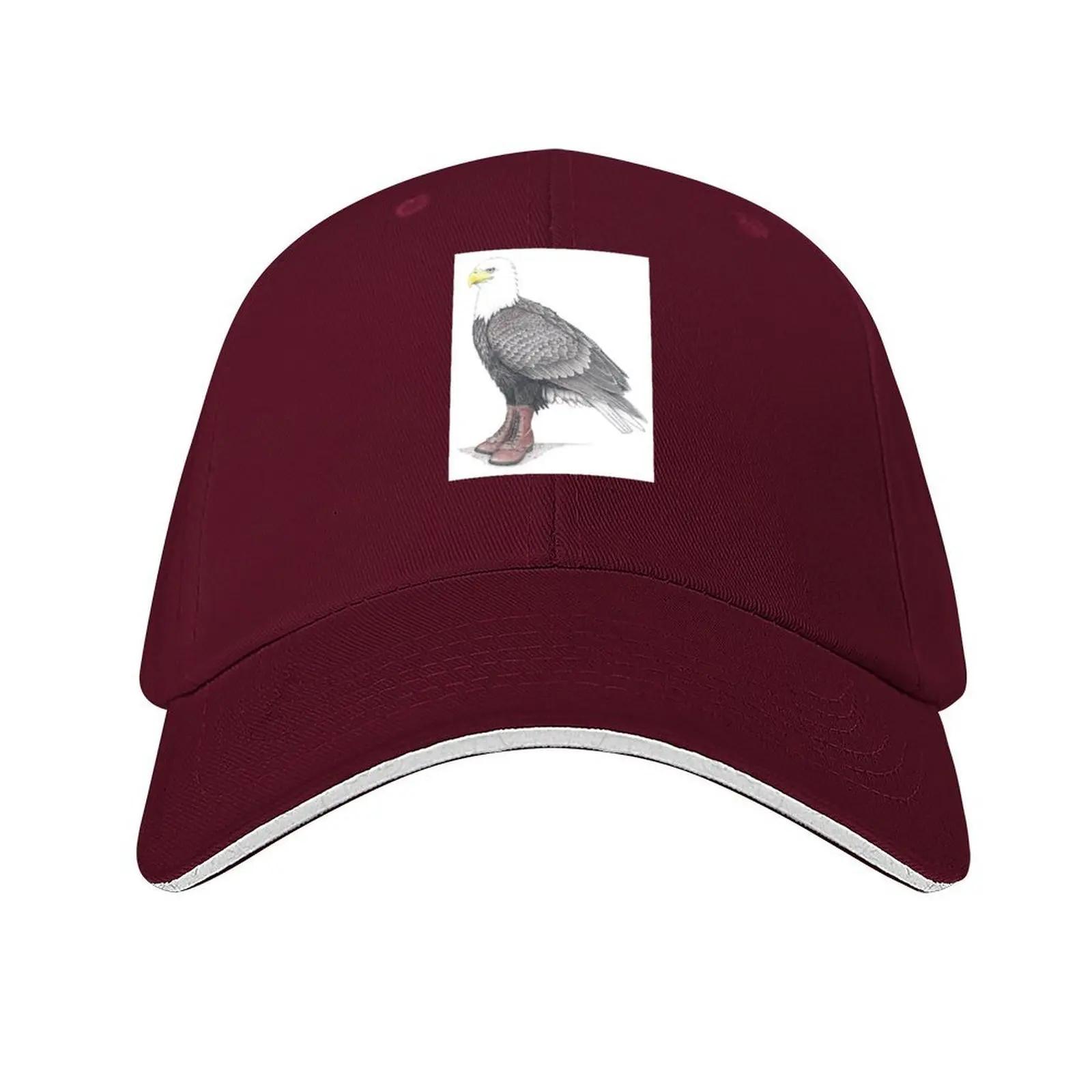 Bald Eagle in Western Fire Boots Baseball Cap Brand Unisex cap Luxury Hat Trucker Cap hats on offer Unisex Luxury Brand Womens
