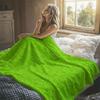Green Leaf Texture Flannel Blanket Warm Soft Halloween Christmas Decorative Couch Warm Cozy All-Season Gift