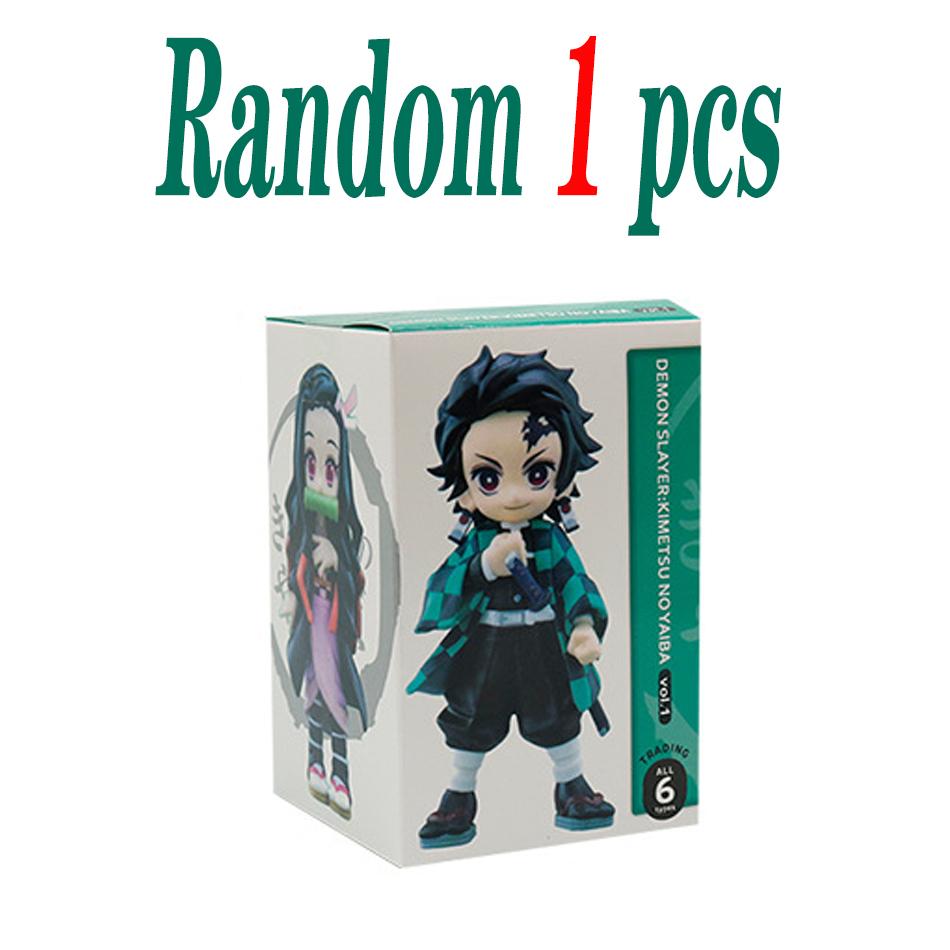 Demon Slayer Tanjiro Kamado Nezuko Kimetsu No Yaiba Blind box Anime Figure Statue Model Ornament Surprise Durable Gift Box