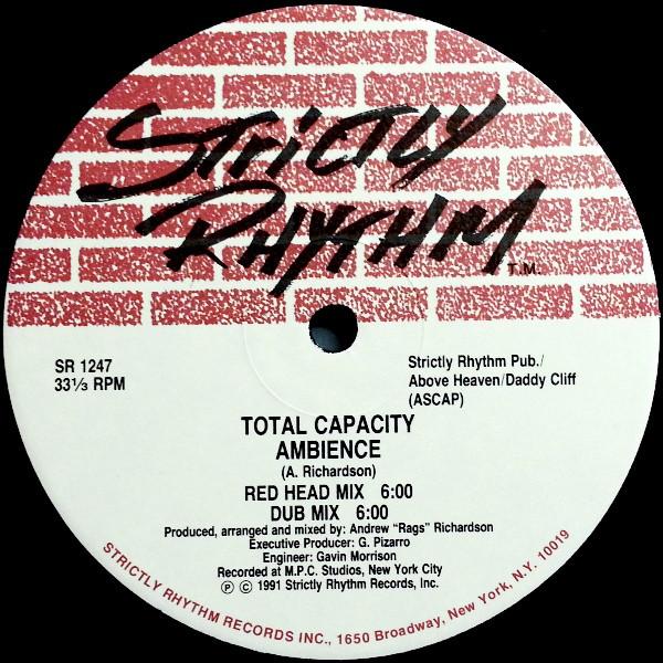 

12inch Record TOTAL CAPACITY Ambience Celebrate SR1247 Strictly Rhythm 1991 US Dance Electronica Used
