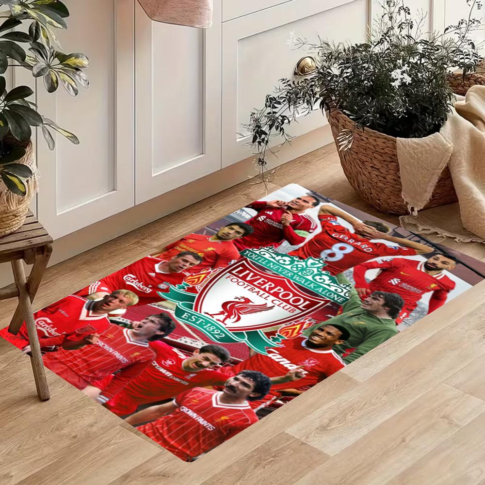 Liverpool Football Club Kitchen Floor Mat Long Strip Mat Antislip Machine Washable Suitable For Bathrooms Laundries Home Decoration Carpets