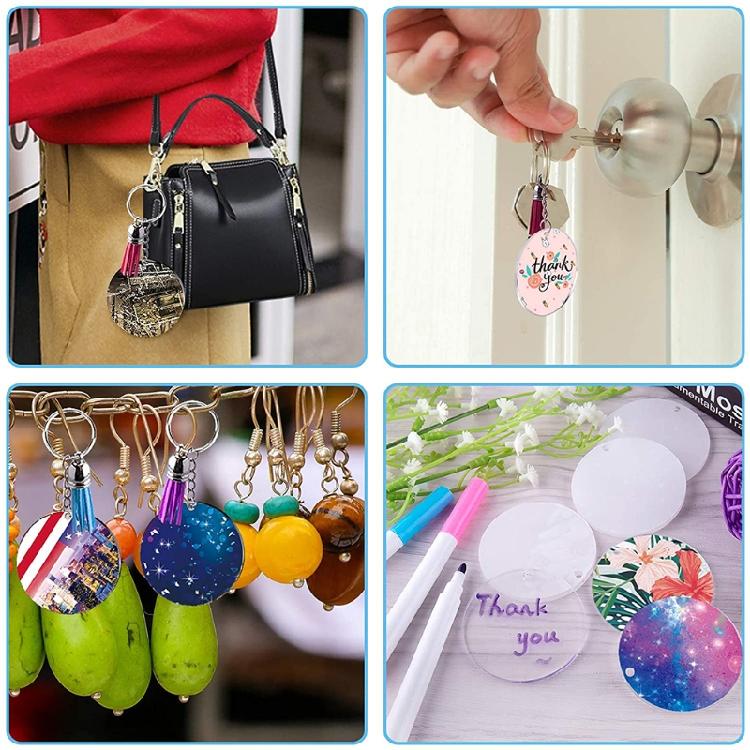 Acrylic Keychain Diy Handicraft Acrylic Ornament Blanks for Craft Projects