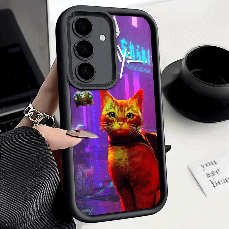 Phone Case for Samsung Galaxy A17 A16 A15 A14 A13 Stray Cat Game B-12 A56 A36 A26 A55 A35 A25 A54 A34 A24 A53 A33 A23 A07 A06