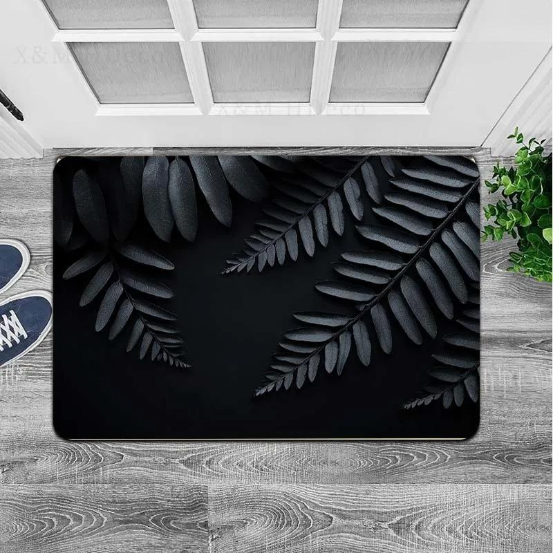 

1pc URBEIKE Soft Quiet Fern Design Non-slip Floor Mat, Comfortable Indoor Doormat for Kitchen, Bathroom, Living Room, Bedroom 40cm x 60cm