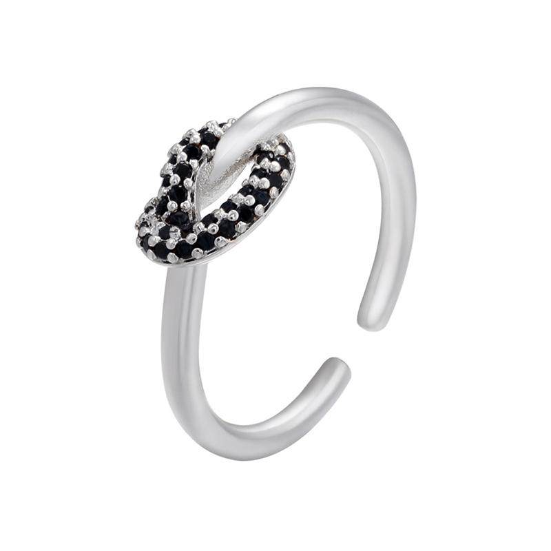 Gold- Twisted Crystal Ring CZ Zircon Gold-plated Brass for Women's Ring Simple Ring Jewelry :VJ293