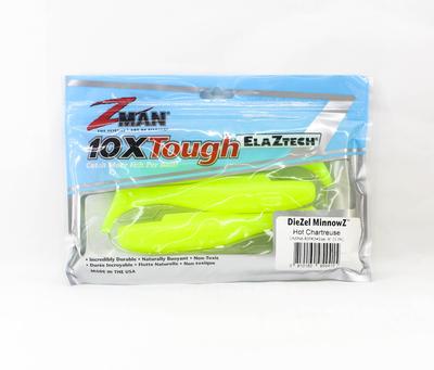 Zman Weichköder Diezel MinnowZ 6 Zoll 3er-Pack Heißes Chartreuse (4415)