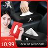Car Sticker 1pcs Car Tissue Box Holder Armrest Box Storage Case For Peugeot 206 207 307 3008 2008 308 407 408 508 301 208  Auto