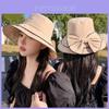 Summer Sun Protection Hat With Large Brim And Butterfly Bow For Women