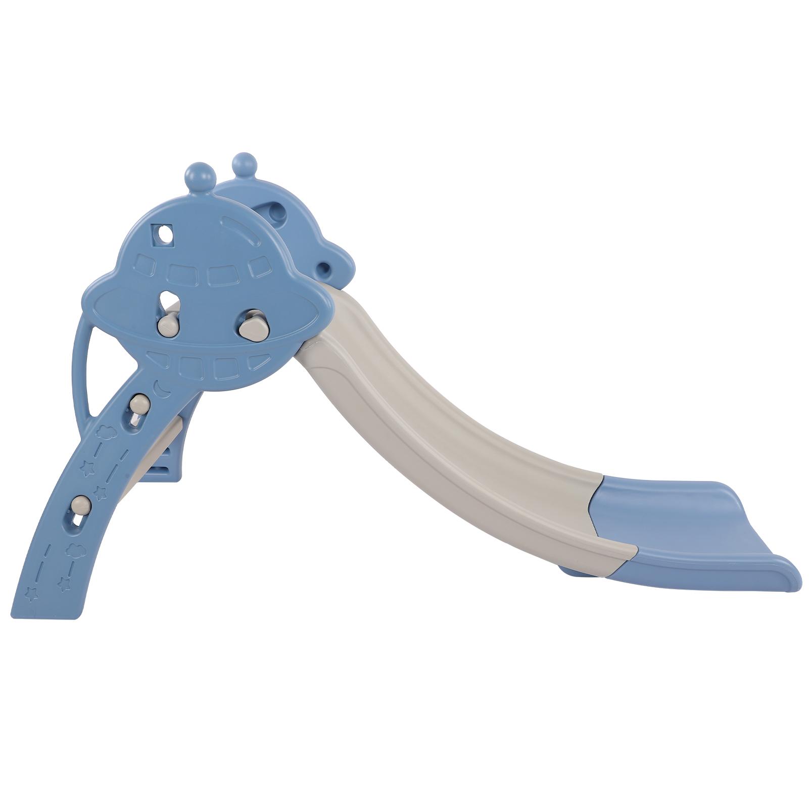 

Children Slide Assemble Slide with Basketball Hoop Baby Kids Kindergarten Playground Slide Set