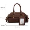 Faionable Bowling Bag Women's Handbag Crossbody Bag Versatile Small PU Leather Casual oulder Bag Versatile Bags Motorcycle Bags