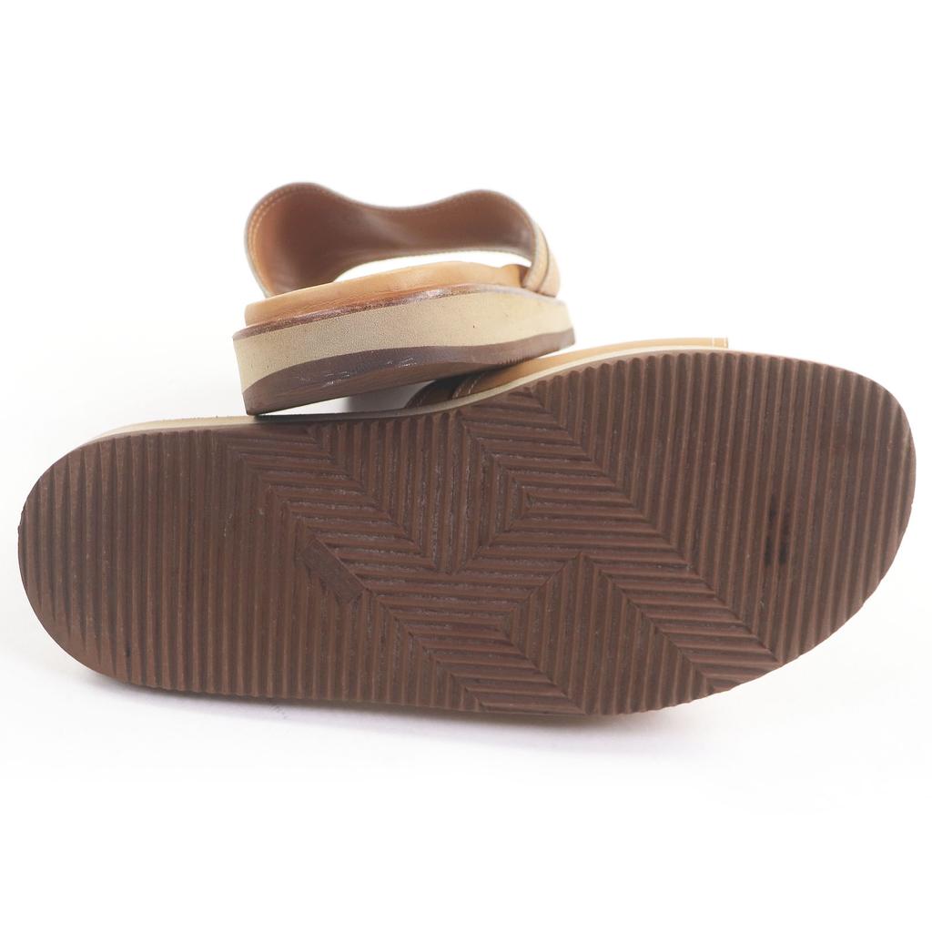 Very Good HERMES Sandals Stitch Design Shower Sandals and Slides beige Used