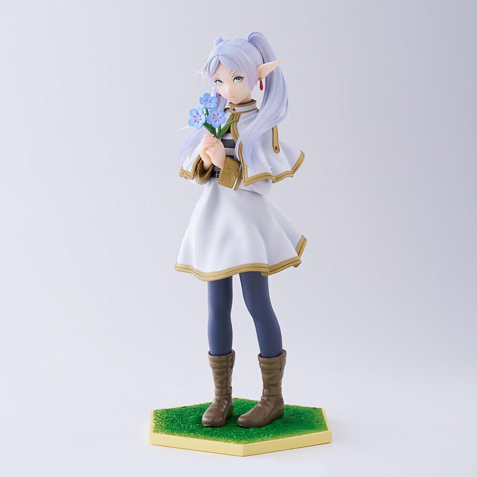 2PCS Anime Beyond Journey's End Read Book Sitting Take Flowers Stand Action Figures Frieren Noodle Stopper Collection Toy Gift