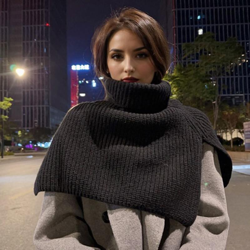 1PC Scarf Versatile Clothing Accessories Minimalist Style Solid Color Elegant Shawl Classic High Neck Design Exquisite Multi-color