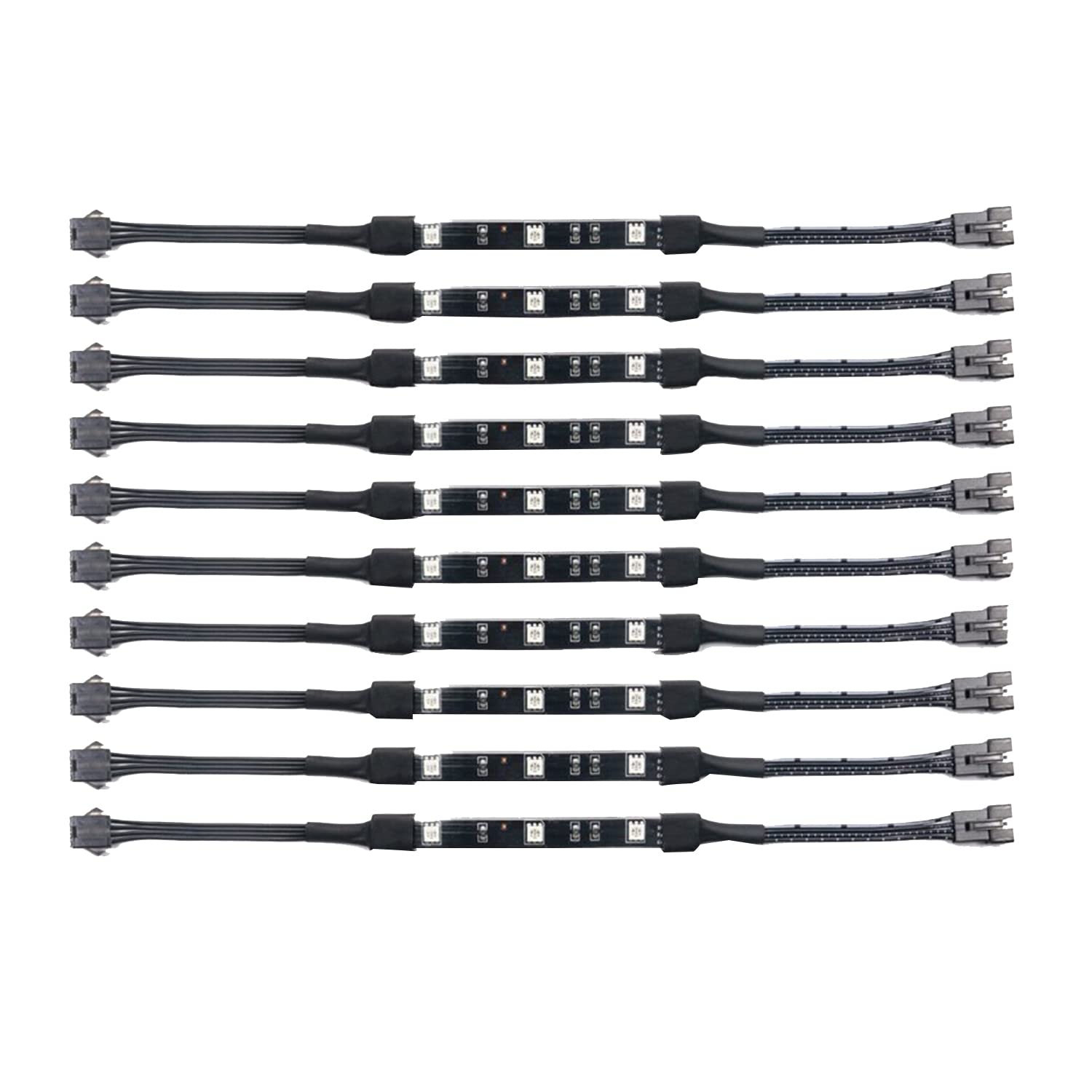 

Ranzek 10 шт. Комплект светодиодной подсветки Многоцветный Беспроводной пульт дистанционного управления Атмосферная лампа для мотоцикла RGB Гибкая лента Подсветка с эффектом земли для мотоциклов