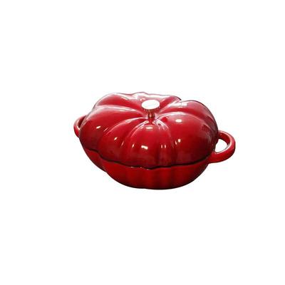 ZISIZ Cast Iron Enamel Pumpkin Pot