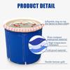 Blue Folding Bathtub Home Large Adult Bath Barrel Thickening Children Folding Bucket Inflatable Small Apartment 70x70cm