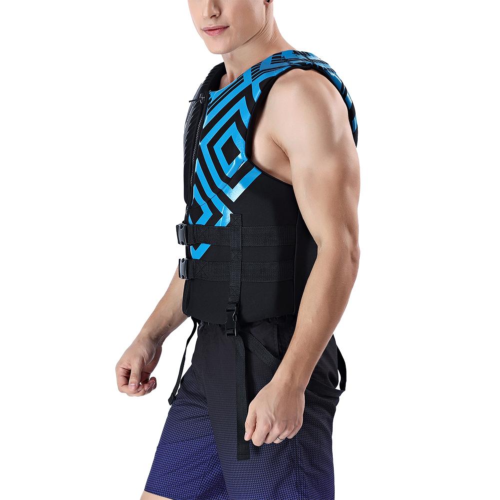 Kayaking Swimming Adult Safety Buoyancy Life Jacket Vest with Whistle(M)