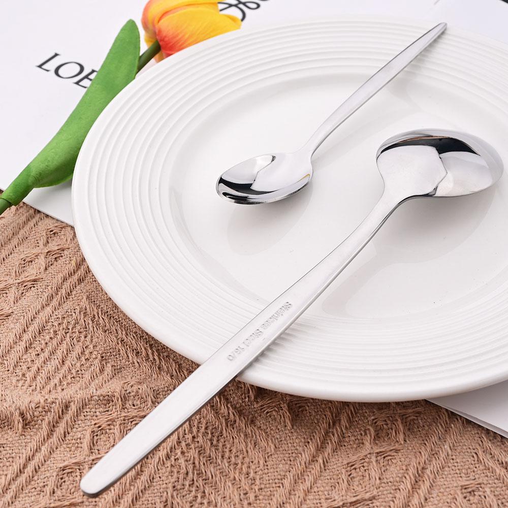 4pcs High-quality Mirror Dinnerware Set Silver Stainless Steel Tableware Set Reusable Knife Fork Spoon Dining Table Utensils