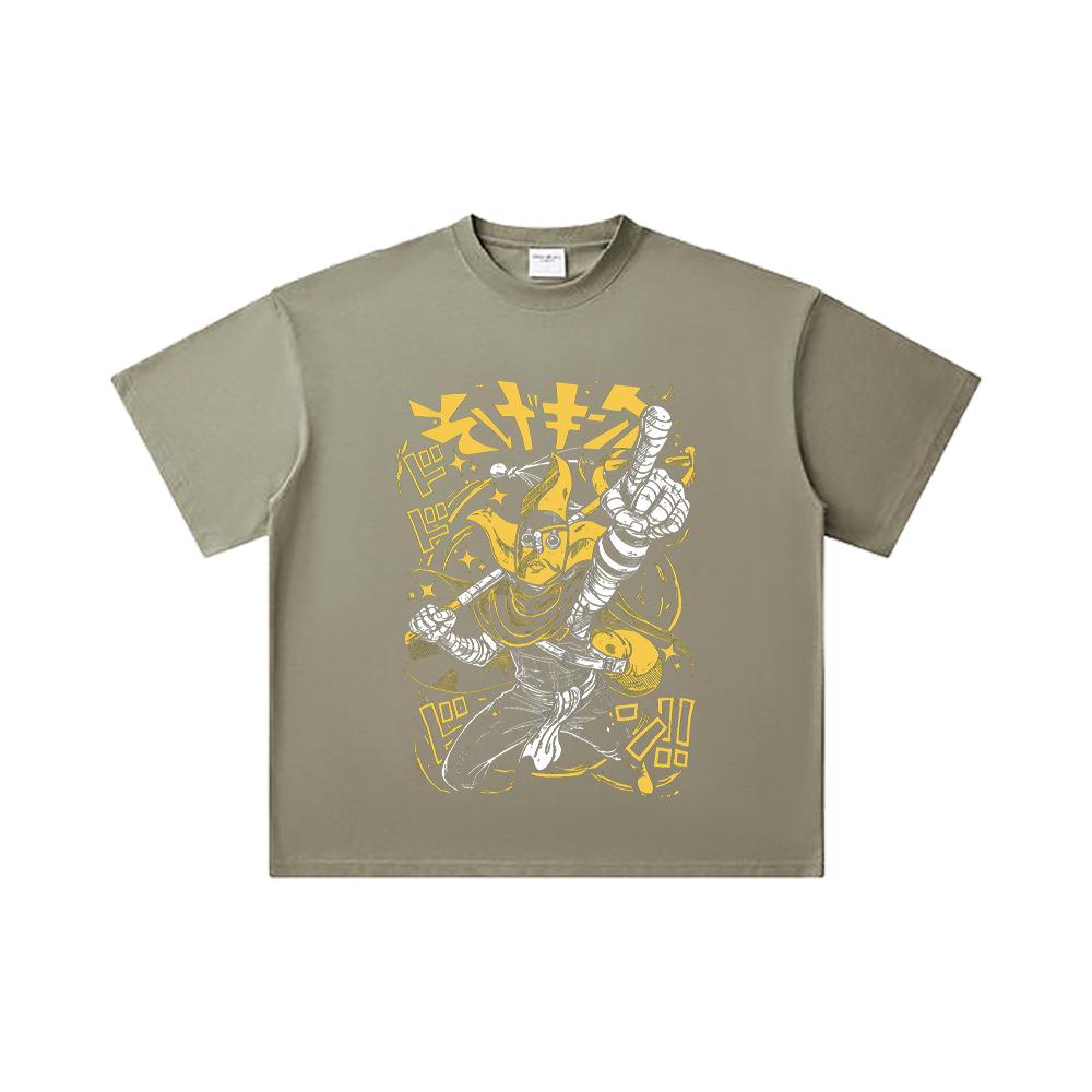 260 GSM Double Yarn 32 Count 100% Cotton One Piece V77 Sogeking Print Unisex Heavy Cotton T Shirt