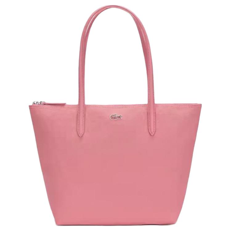

Lacoste Classic Embroidered Crocodile Logo Zipper Tote Bag Shopping Handbag PVC Shoulder Bag Women tote bags Light-Pink NF2037PO-200168 Light Pink,Medium