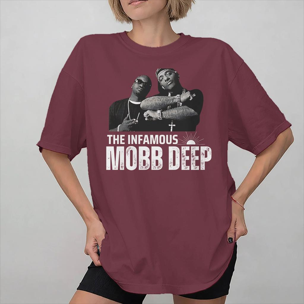 Mobb Deep The Infamous Tee Shirt for Unisex Women Graphic Printing T Shirts Cotton Clothes