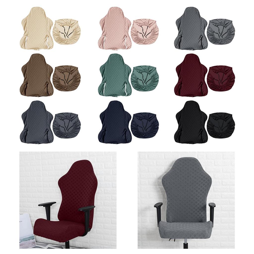Office Racing Computer Chair Slipcover Dustproof Stretchable Polyester Material Water Repellent Removable Anti Slip Reusable