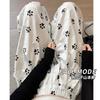 Dog Footprint Yamamoto Pants Women's Spring Women's Pants Loose Casual Straight Pants High Waist White Wide Leg Pants