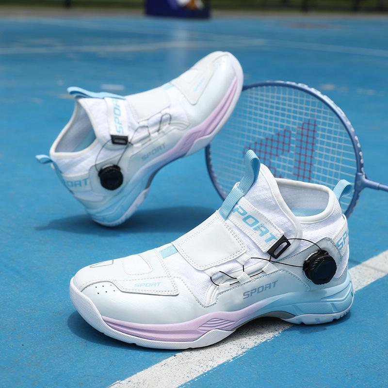 Women's shock absorption training shoes wear-resistant breathable competition non-slip tennis shoes badminton shoes men's summer lightweight the same