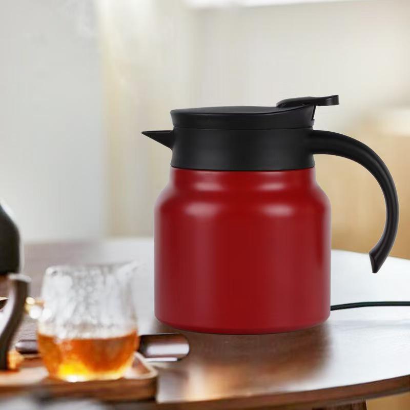 

316 Stainless Steel Insulated Large Capacity Teapot with Handle for Home and Office 800ml красный