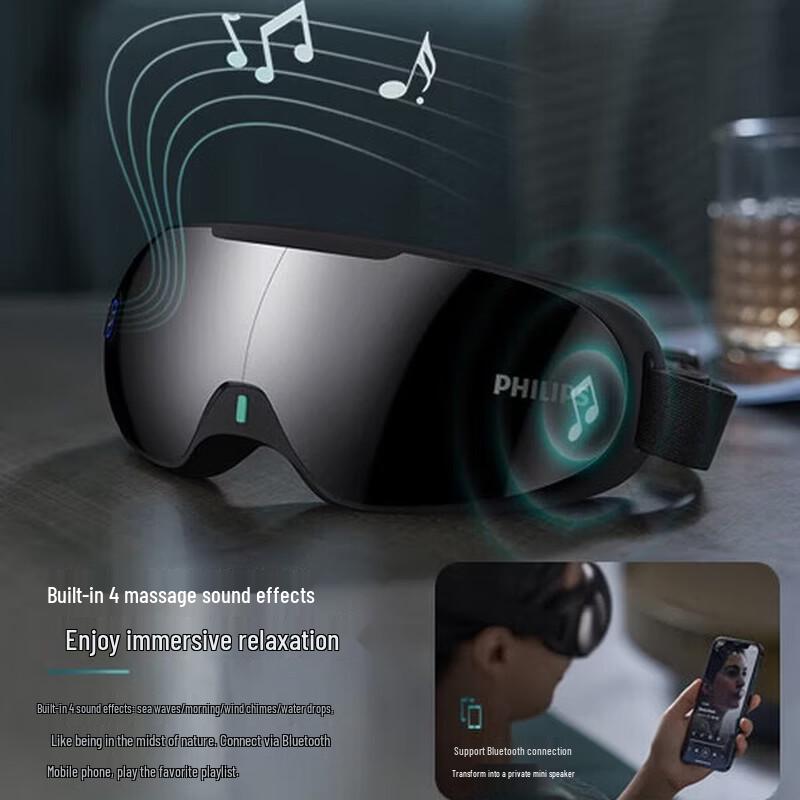 Philips Eye Massager with Heat & Bluetooth CN Plug (adapter Included)
