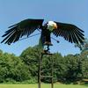 Estatua de Jardín de Metal Duradera Resistente a la Intemperie a Prueba de Insectos Accesorios de Jardín para Exteriores Decoraciones de Jardín para Exteriores Águila de Simulación
