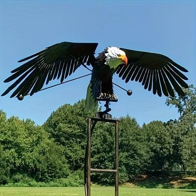 Metal Garden Statue Durable Weatherproof  Insect-proof Outdoor Garden Accessories Outdoor Garden Decorations Simulation Eagle