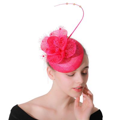 Mesh Shape Linen Women'S Hat New Top Hat Bridal Top Hat Wedding Banquet Linen Yarn