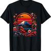 Vintage  Cherry Blossom Sakura Mount Fuji T-Shirt