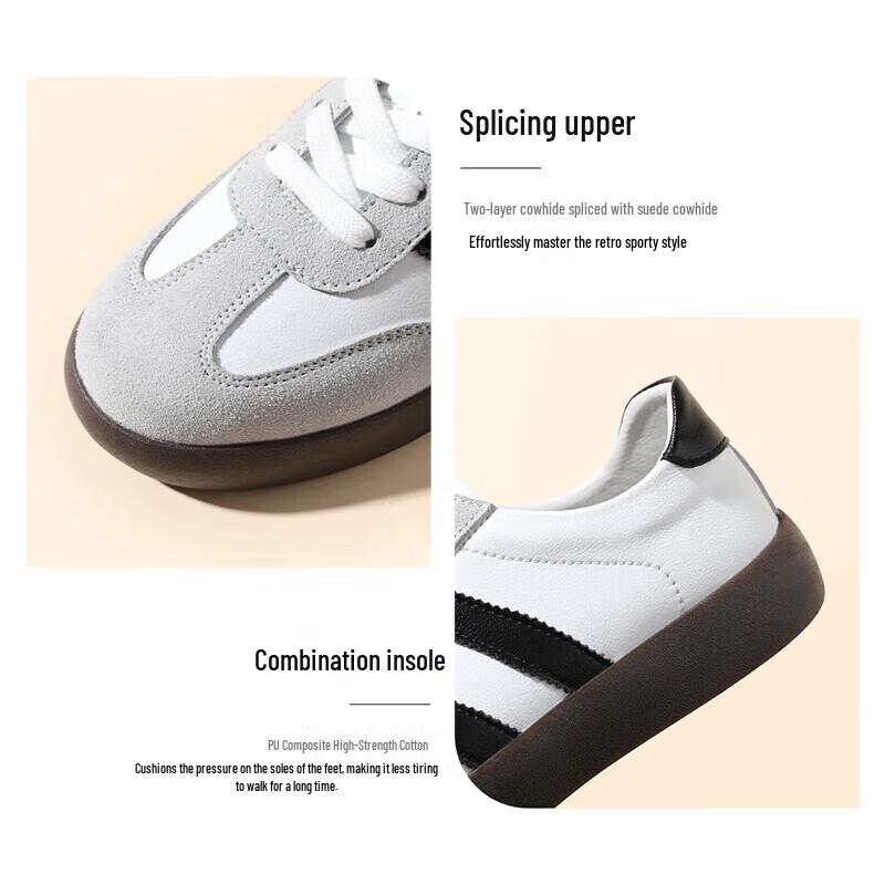 ZHR Women's Retro Platform German Trainer Sneakers A108